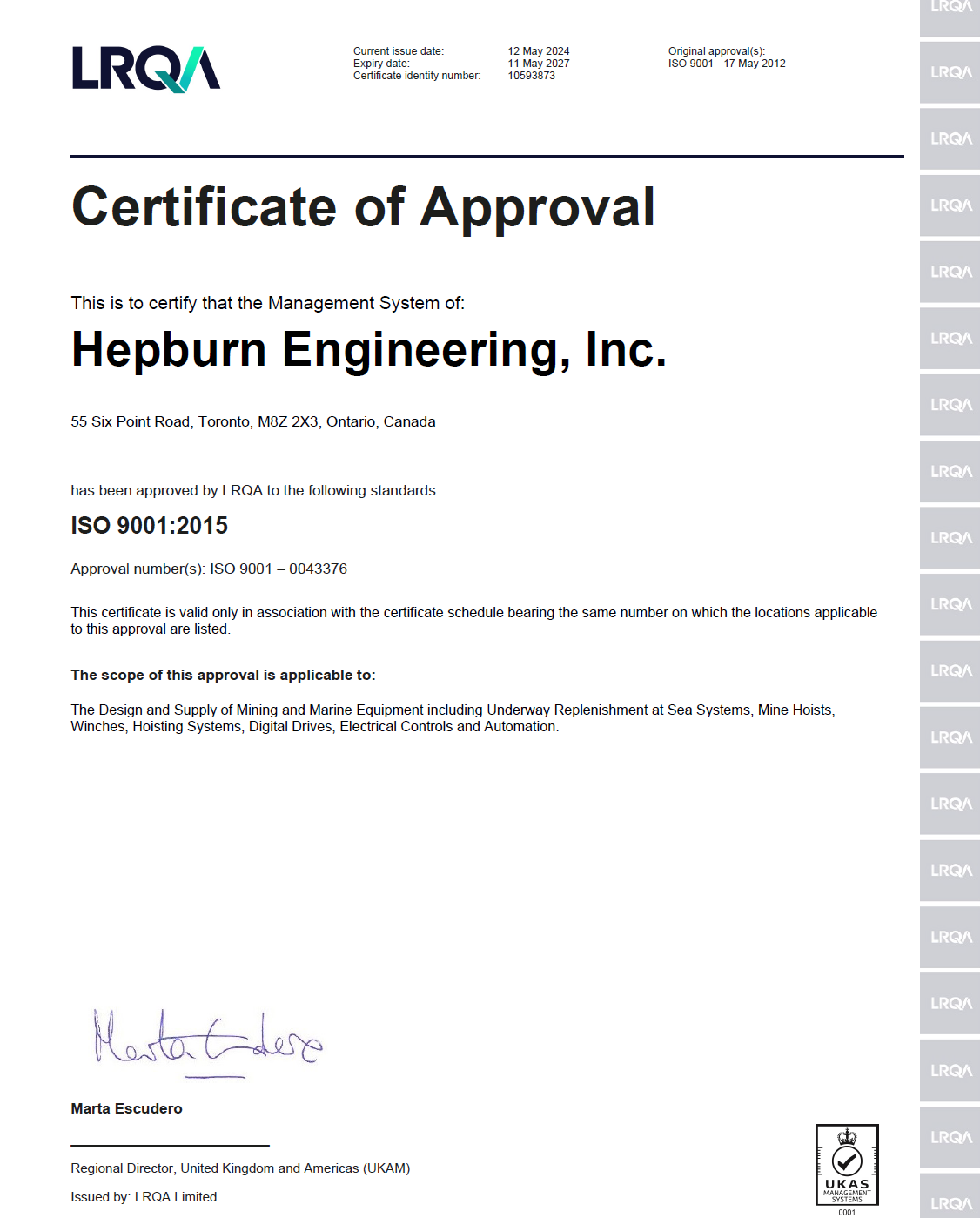 2026 iso certificate